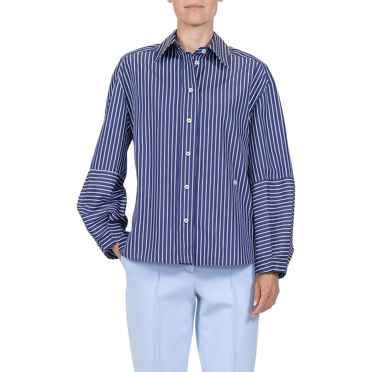 Aure Lantern Sleeve Button Down Blouse image number null