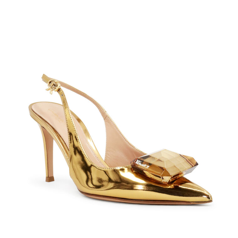 Jaipur 85mm Metallic Slingback Pumps image number null