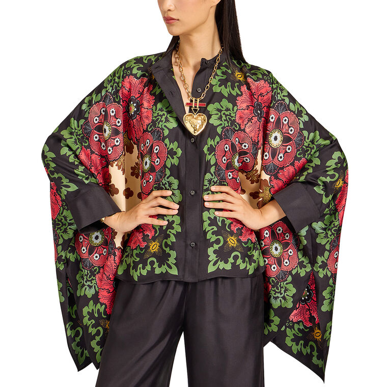 Foulard Long Sleeve Silk Shirt image number null