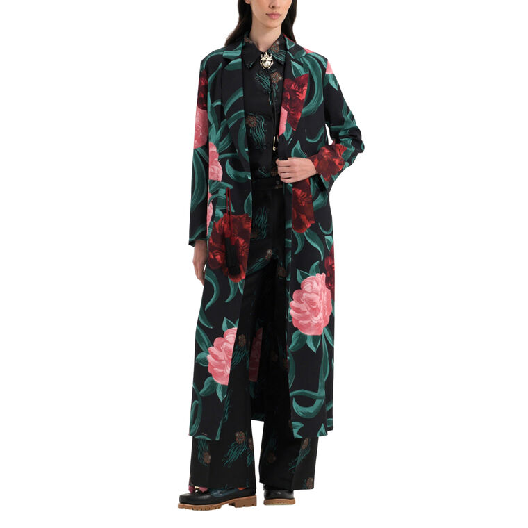 Satin Duster Coat image number null