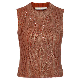 Mcguire Foiled Knit Sleeveless Top