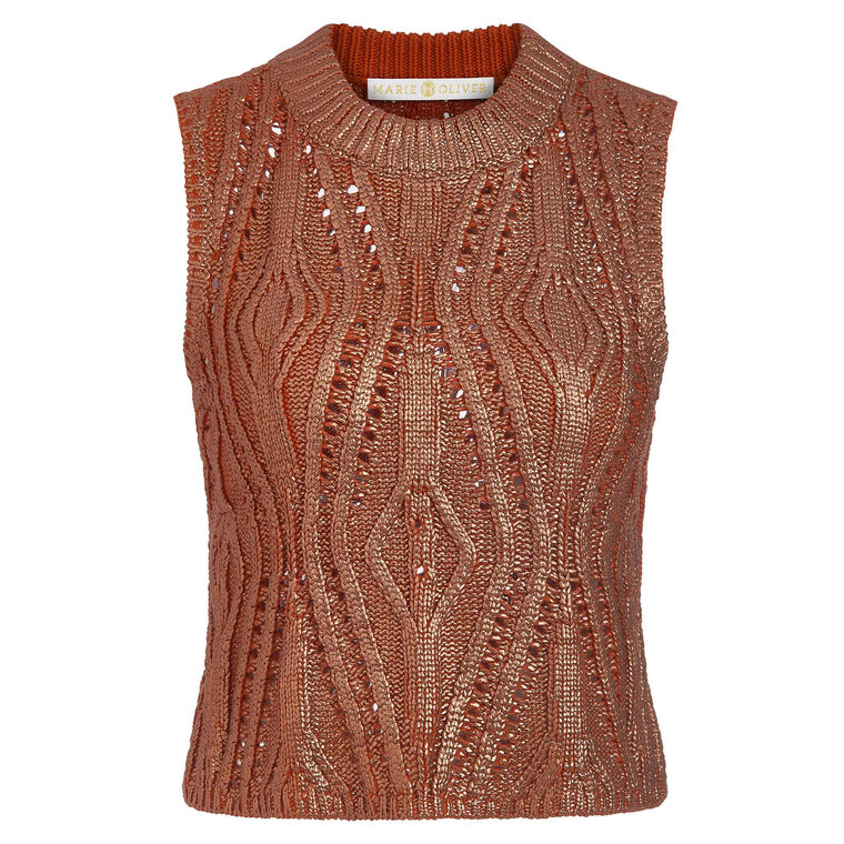 Mcguire Foiled Knit Sleeveless Top image number null