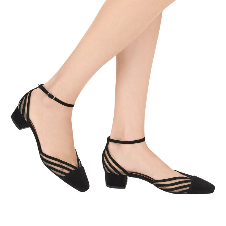 Alana 35mm Suede Mesh Pump image number null