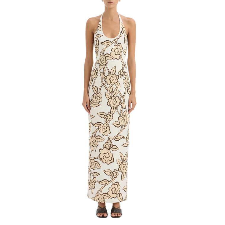 Elodie Halter Midi Dress image number null