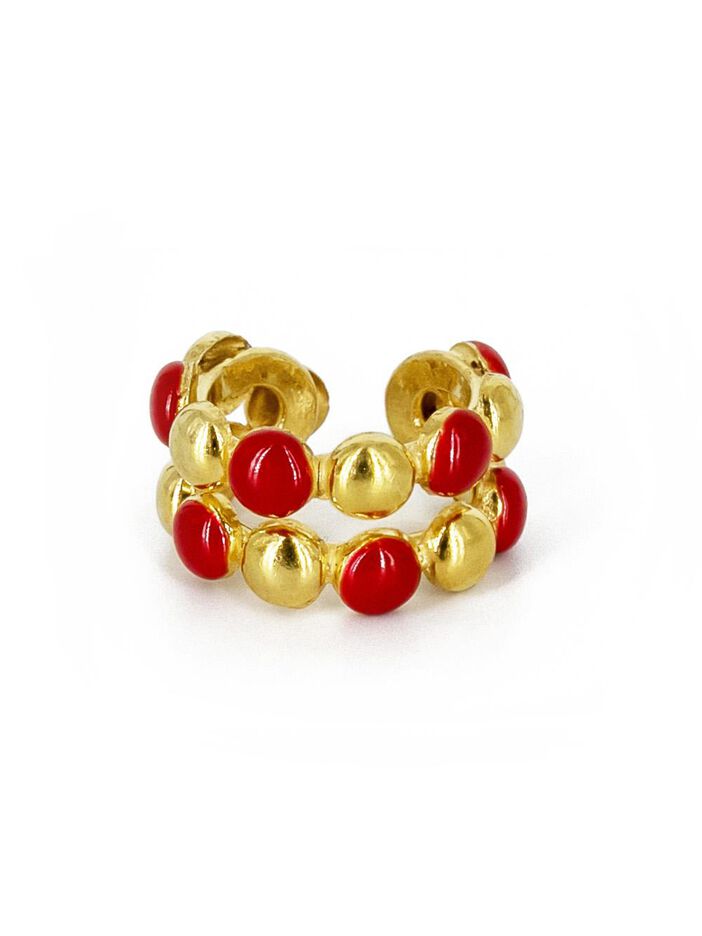 Dots Double Enamel Ring image number null