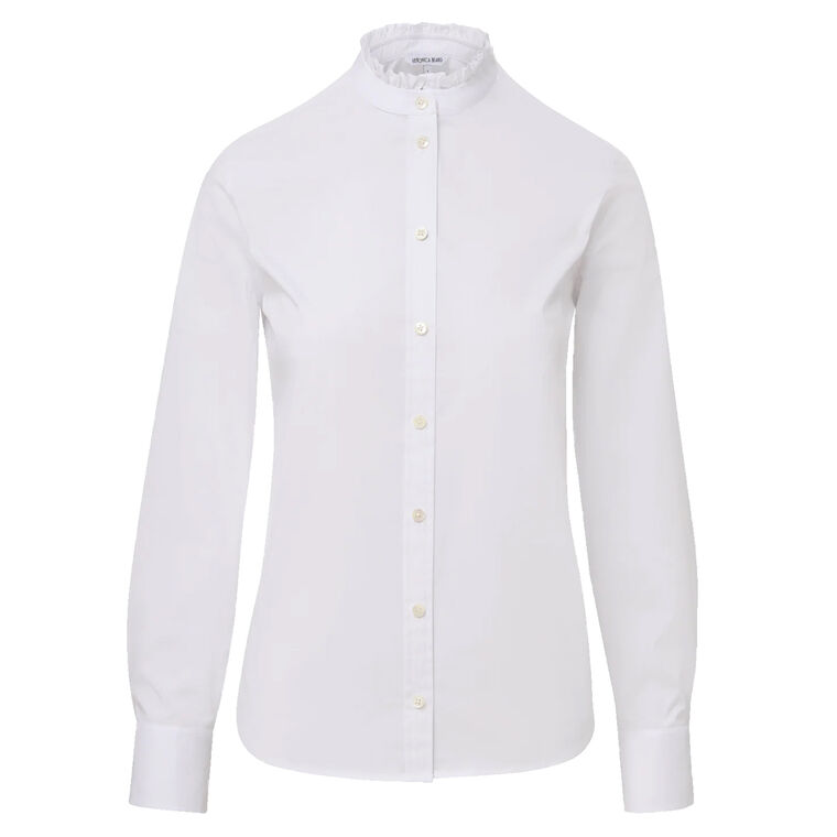 Bays Long Sleeve Ruffle Collar Button-Down Shirt image number null