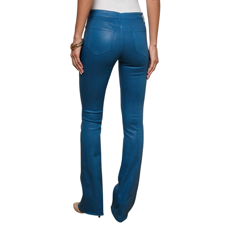 Ruth Coated High Rise Straight-Leg Raw Hem Jean image number null