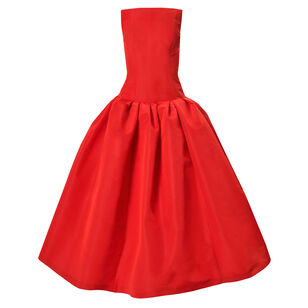 Strapless Straight Neck Gown