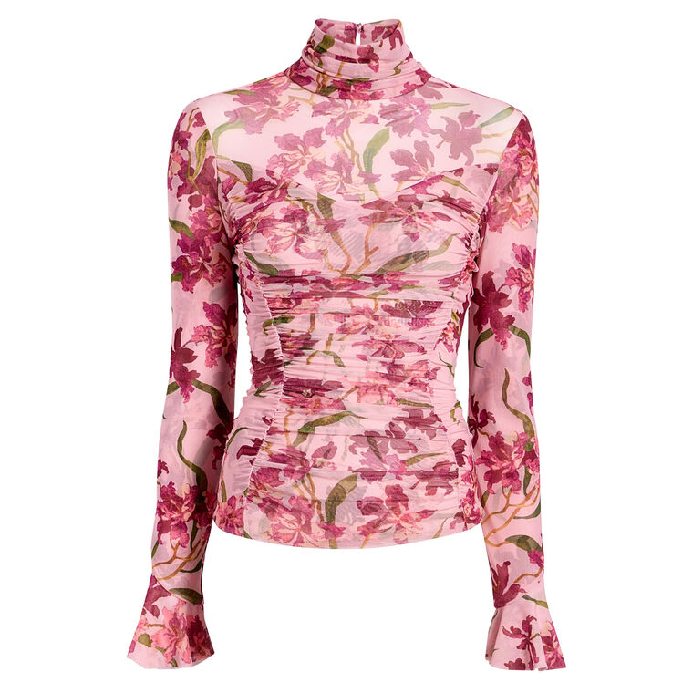 Trailing Hibiscus Lucy Long Sleeve Top image number null