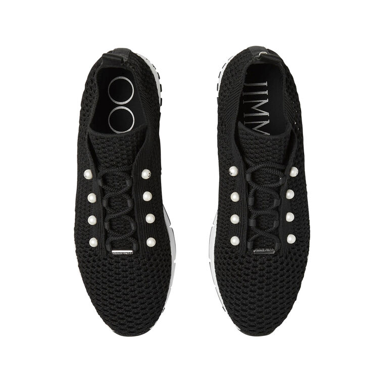 Veles Crochet Knit Sneakers With Pearls image number null