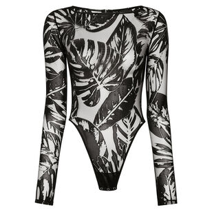 Burnout Jersey Long Sleeve Boatneck Bodysuit