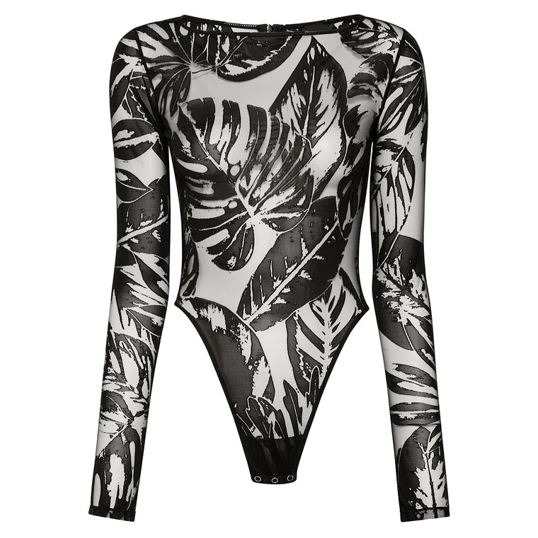 Burnout Jersey Long Sleeve Boatneck Bodysuit image number null