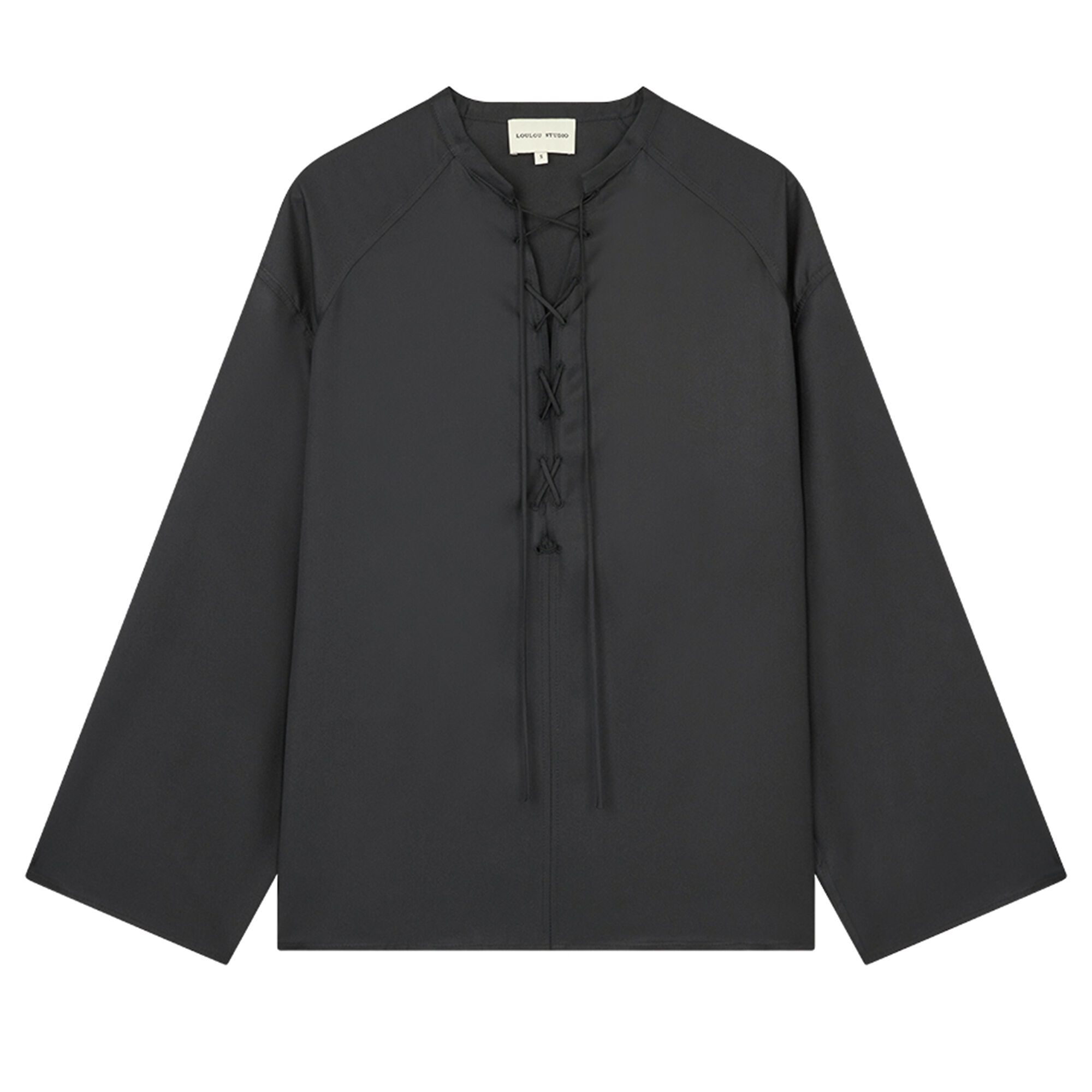 Zamia Silk Lace-up Top