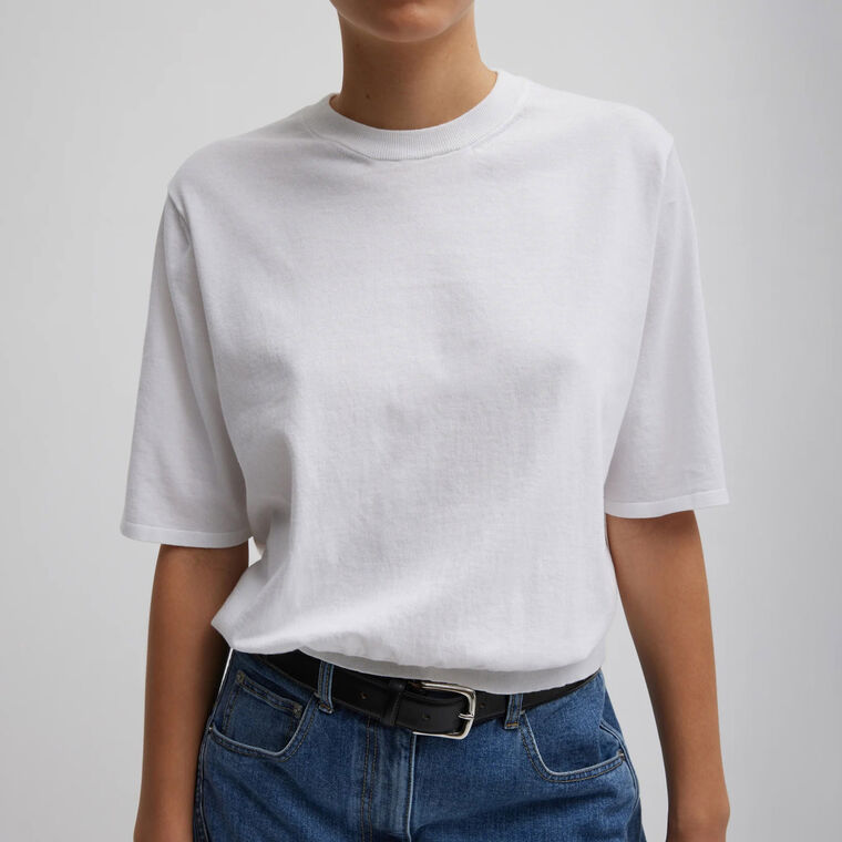 Super Fine Gauge Perfect Short Sleeve Pullover image number null