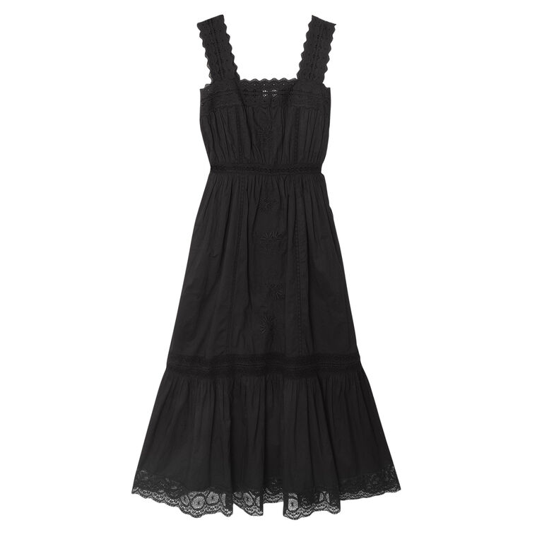 Anita Sleeveless Eyelet Trim Midi Dress image number null