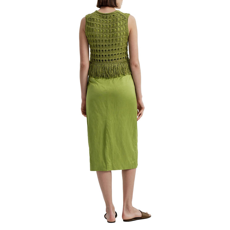 Phoebe Satin Midi Skirt image number null