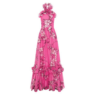 Isabelle Ruffled Halterneck Maxi Dress