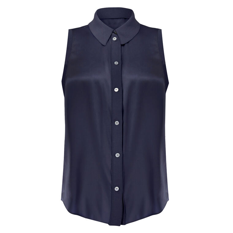 Giselle Silk Sleeveless Shirt image number null