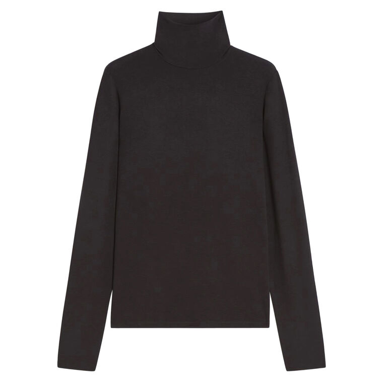 Stretch Viscose Long Sleeve Turtleneck image number null
