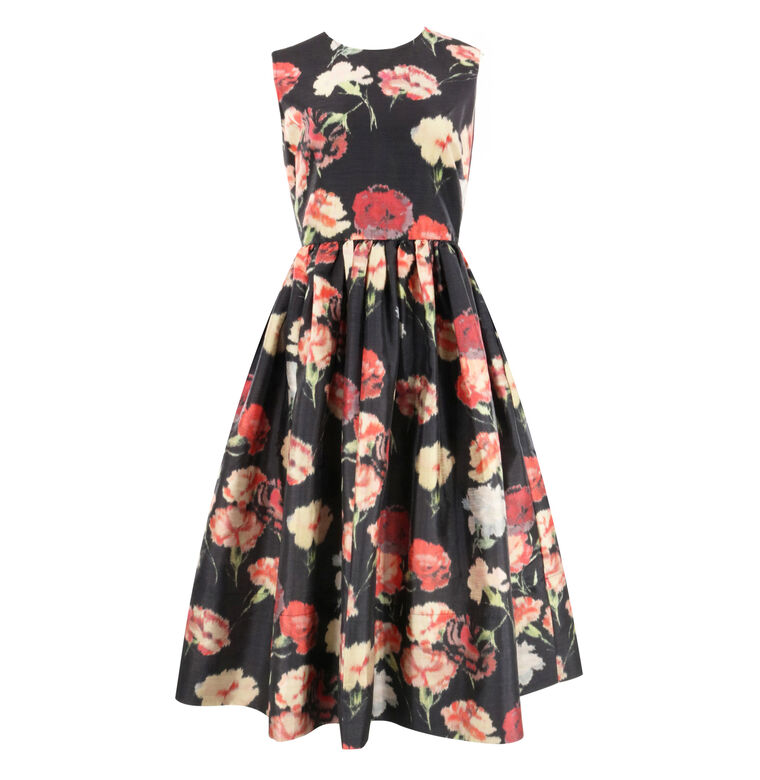 Sleeveless Taffeta Midi Dress image number null