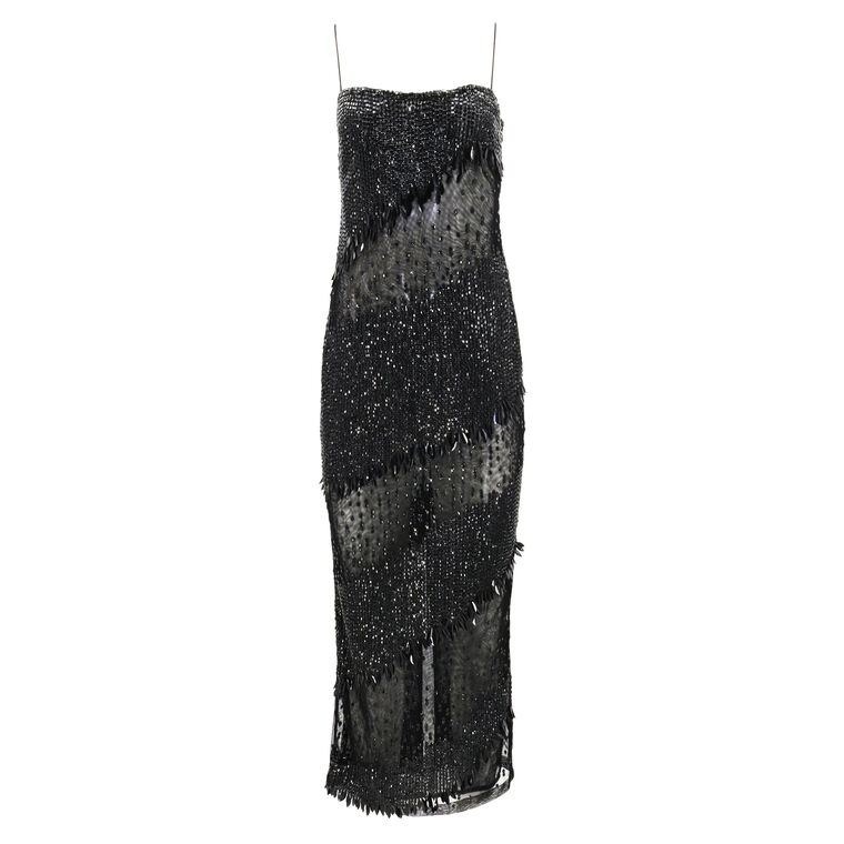 Carmine Sequin-Embellished Sleeveless Midi Dress image number null