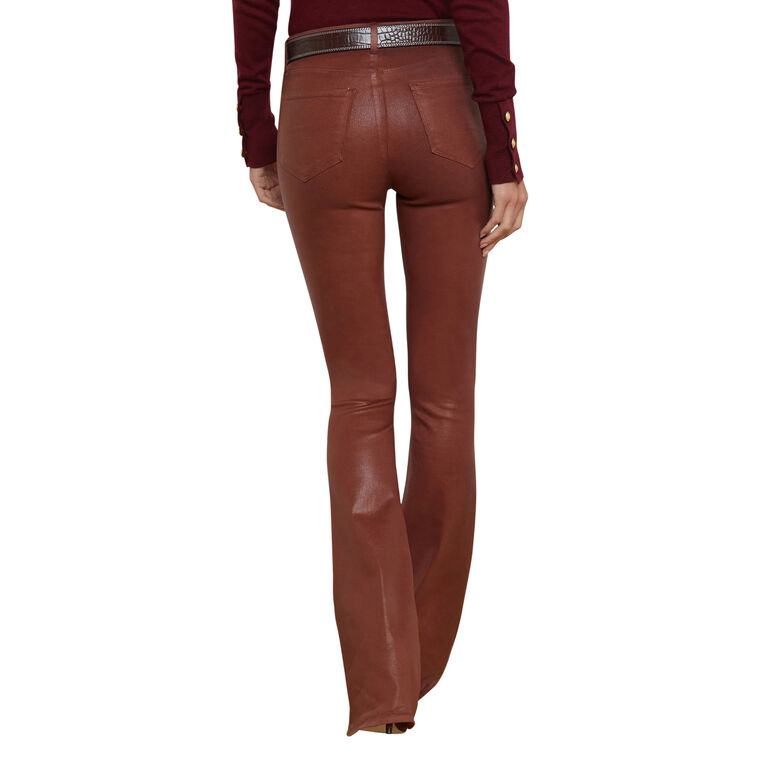 Marty Coated High Rise Flare Jean image number null