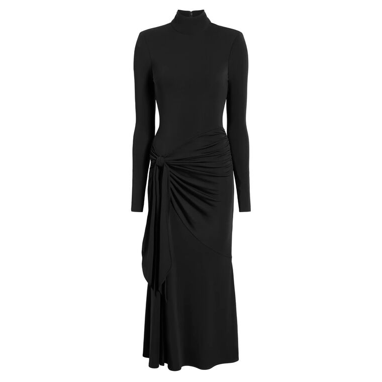Johnson Draped Turtleneck Midi Dress image number null
