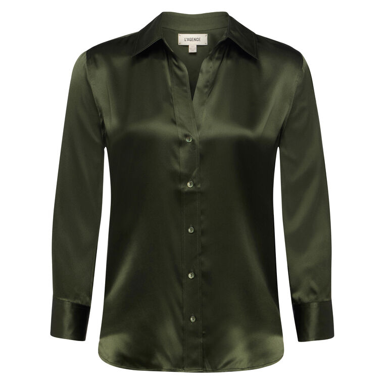 Dani 3/4 Sleeve Silk Blouse image number null