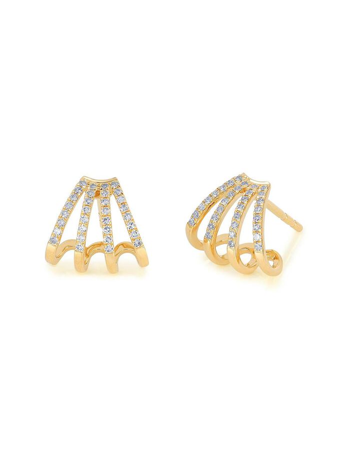 Diamond Multi Huggie Earring image number null