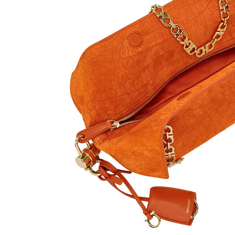 Gancini Chain Folded Shoulder Bag  image number null