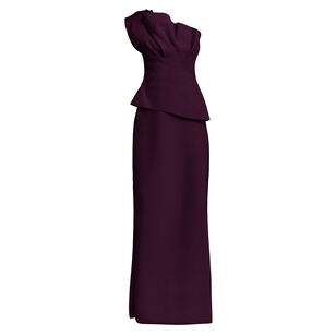 Lugano Sculptural One-Shoulder Maxi Dress