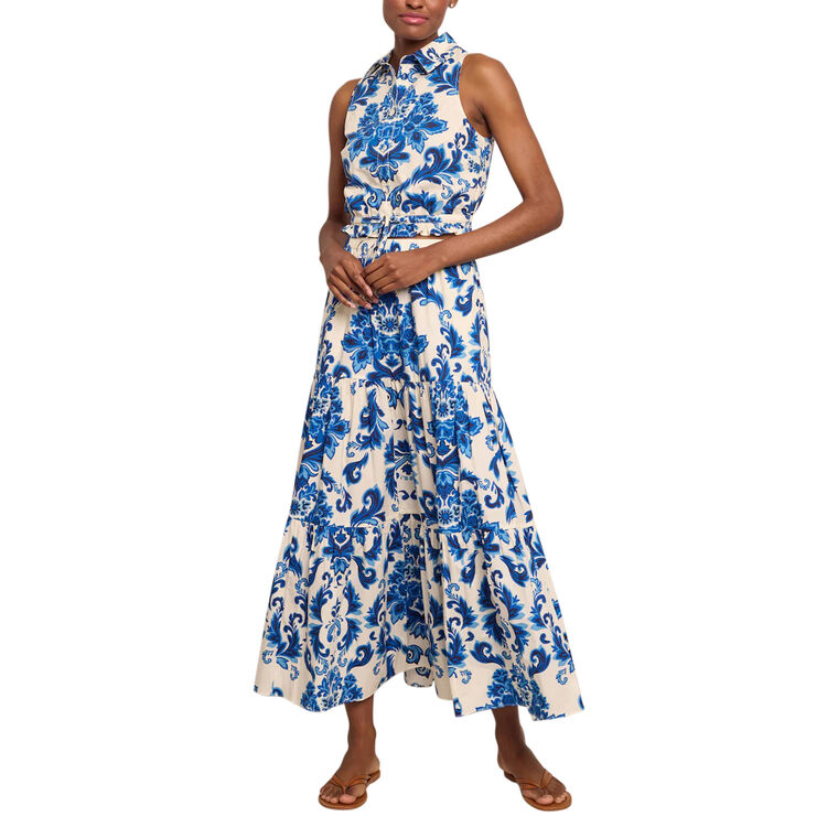 Melanie Tiered Midi Skirt image number null