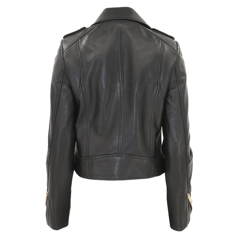 Donna Iconic Leather Biker Jacket image number null