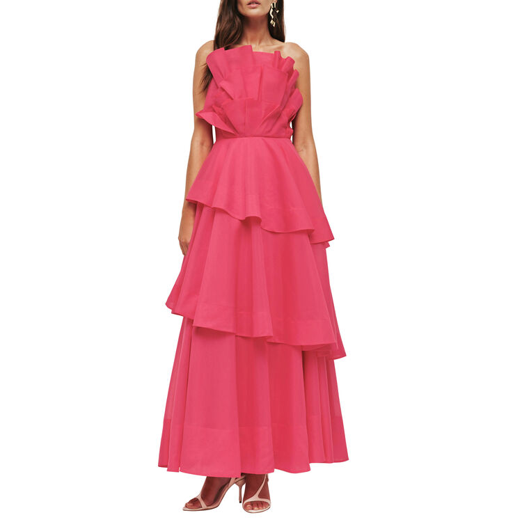 Selestia Sculptural Strapless Gown image number null