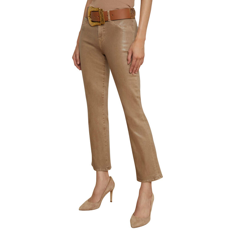 Tati Coated High Rise Bootcut Jean image number null
