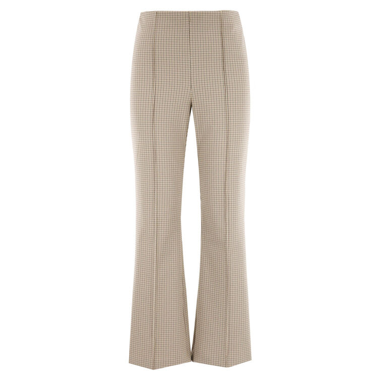 Niki Plaid Crop Flare Pant image number null