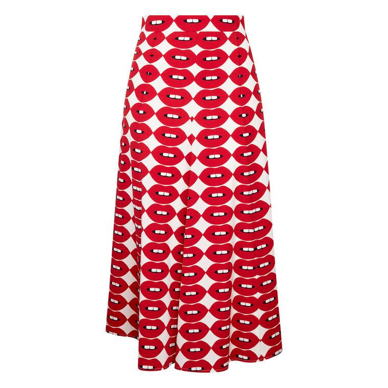 French Kissing In The USA Tulip Midi Skirt image number null