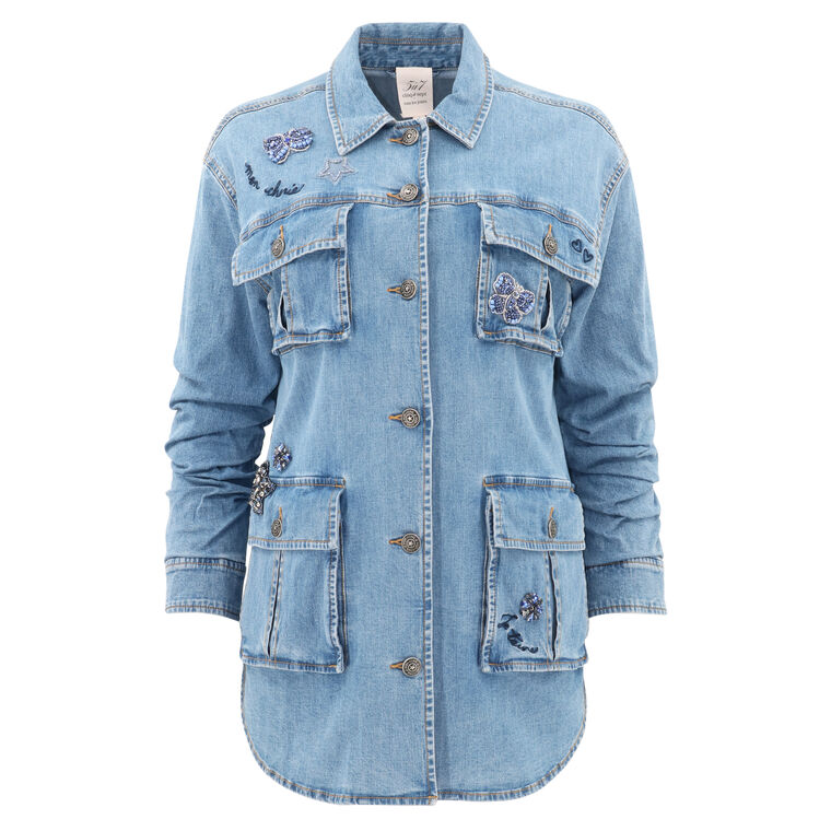 Vera Denim Patchy Jacket image number null
