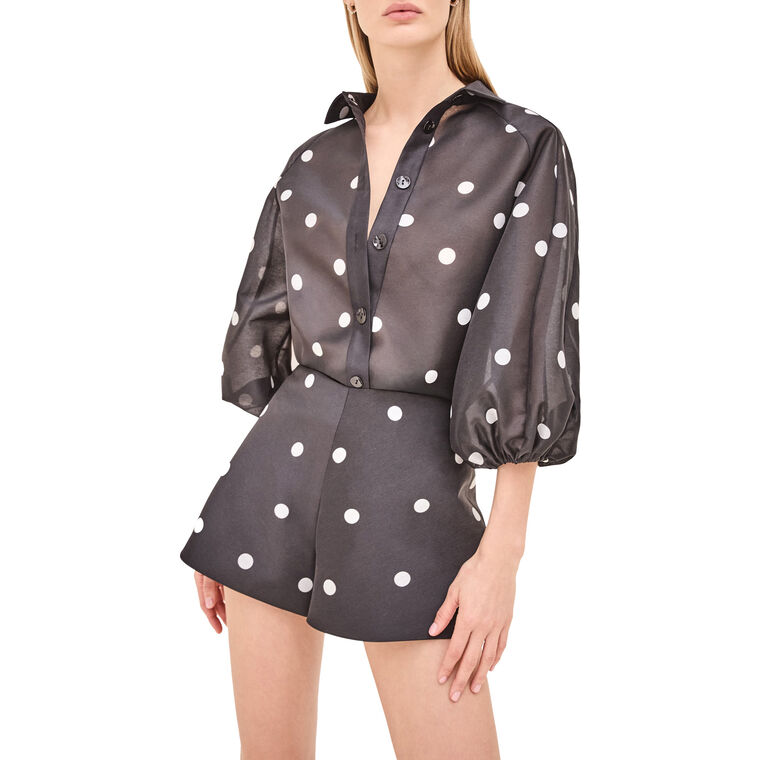 Nardonne Tailored Polka Dot Shorts image number null