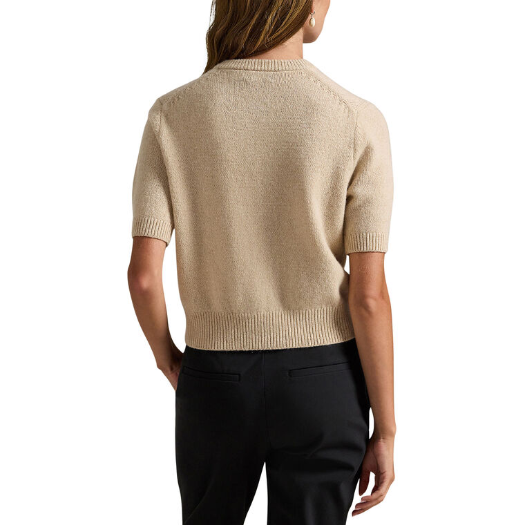Short Sleeve Cashmere Cardigan image number null