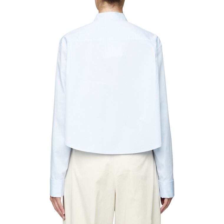Kat Cropped Cotton Twill Top image number null