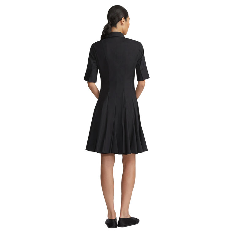 Stretch Cotton Godet Peplum Shirtdress image number null