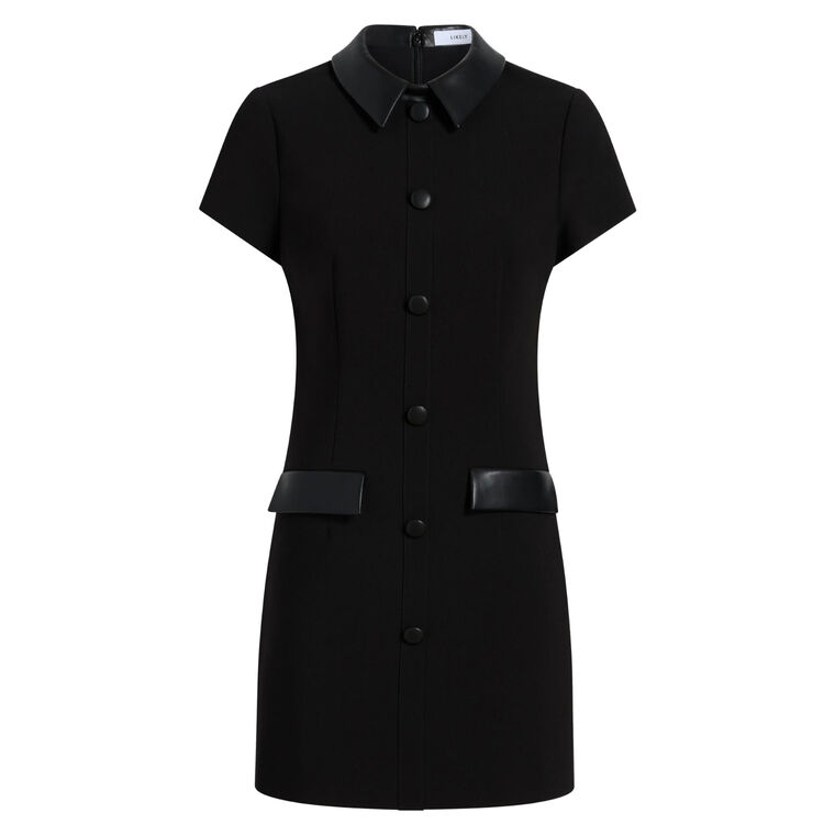 Ello Collared Short Sleeve Mini Dress image number null