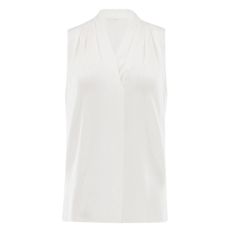 Mila Sleeveless Silk-Blend Blouse image number null
