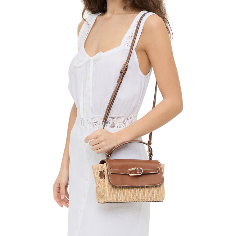 Alexei Natural Straw Crossbody image number null