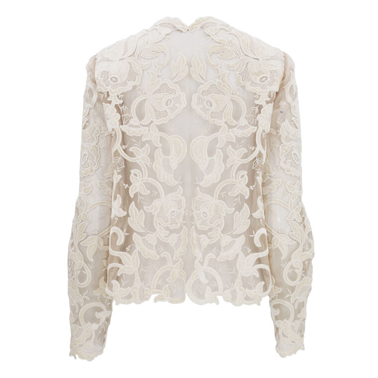 Elian Silk Organza Lace Jacket image number null