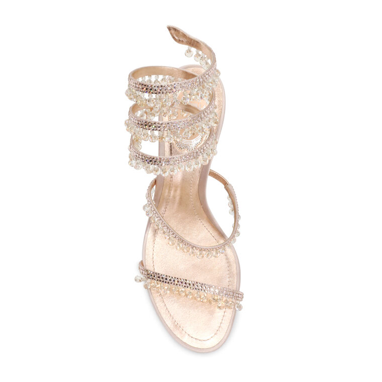 Chandelier Satin Ankle Wrap Sandal image number null