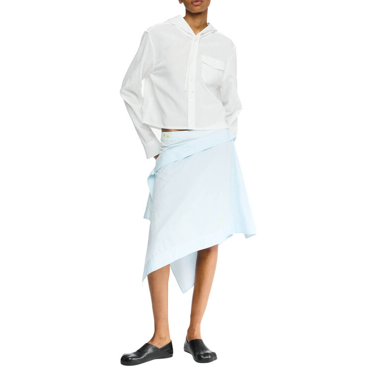 Long Sleeve Cropped Hooded Shirt image number null