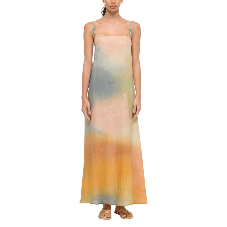 Laura Sleeveless Linen Maxi Dress image number null