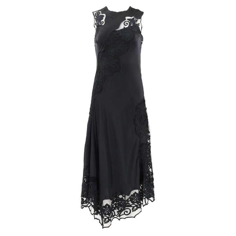 Kaia Silk Lace Charmeuse Dress image number null